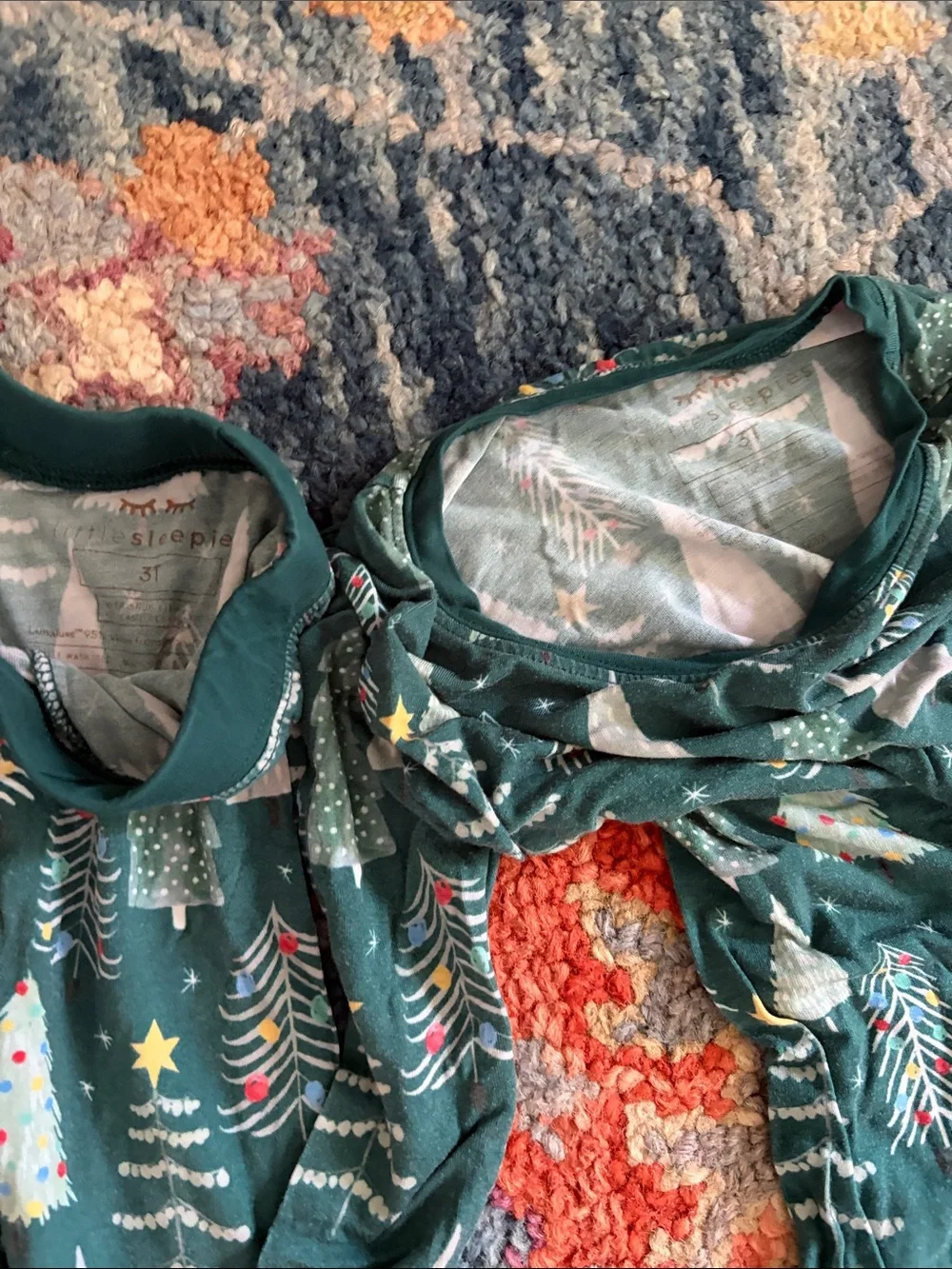 Little Sleepies Green Christmas Tree Pajama Set